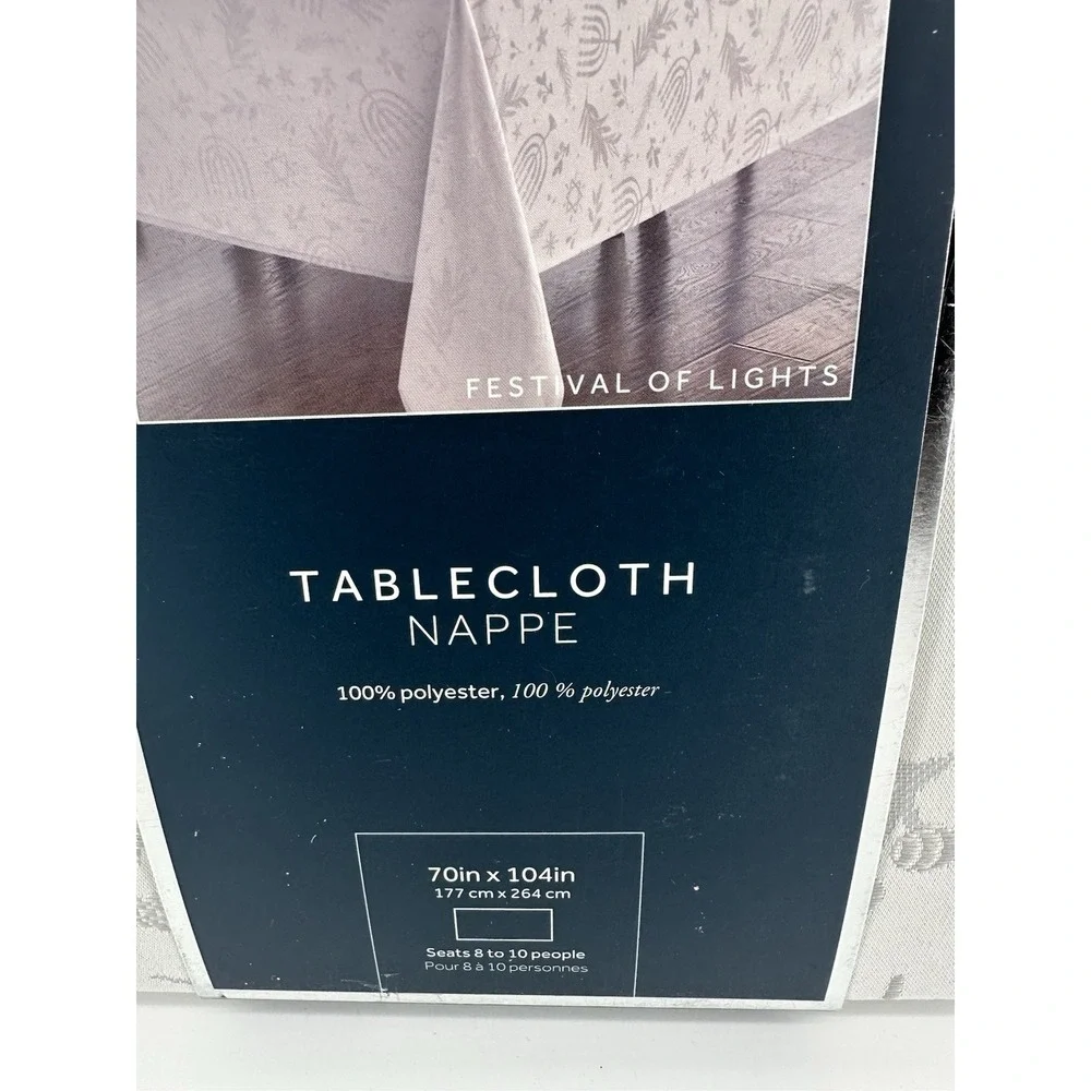Waterford Hanukkah Tablecloth Oblong Nappe 70 x 104